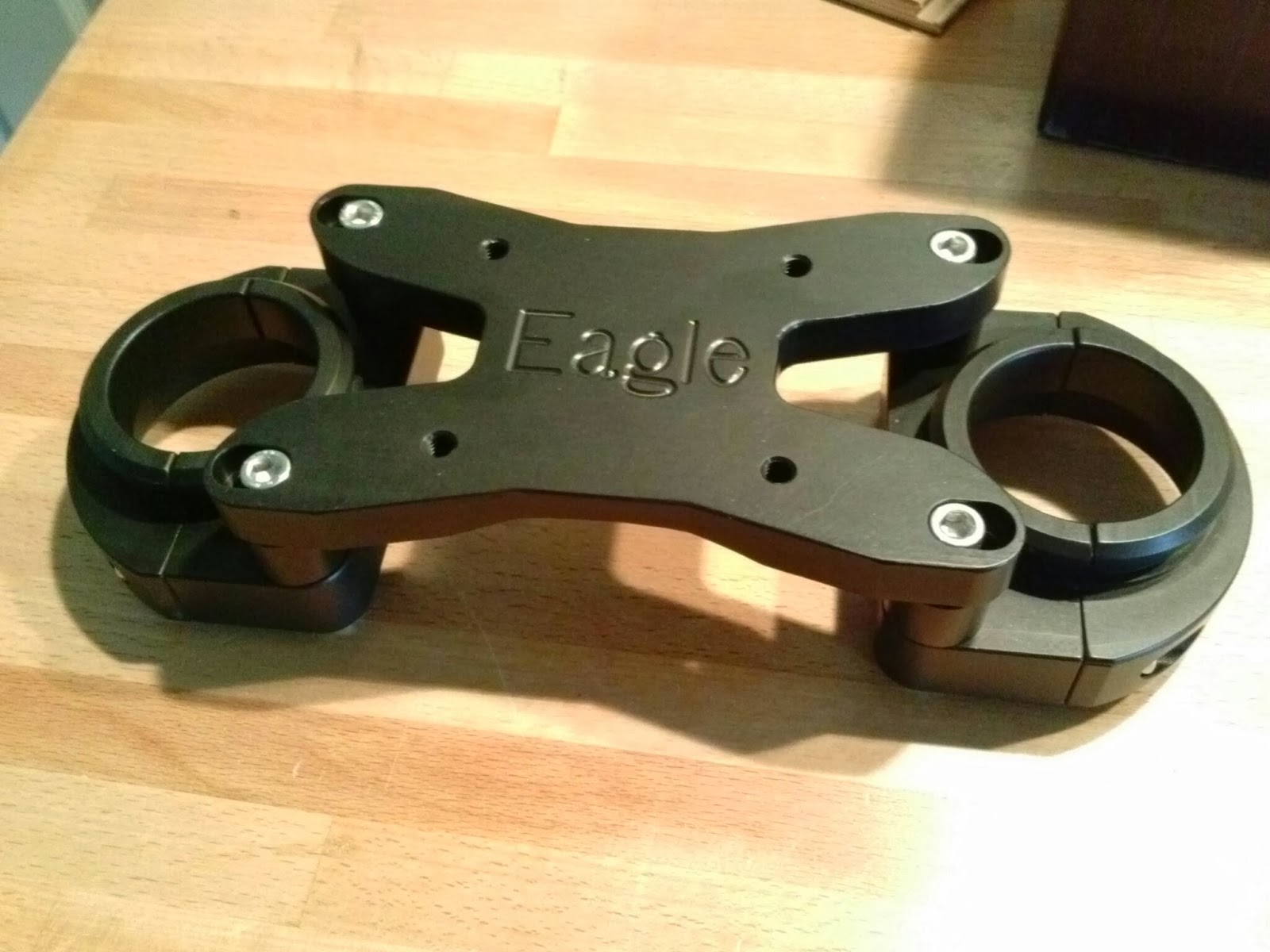 Geoff's KLR650 project Installed Eagle Fork Brace