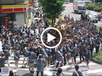 A mikoshi being carried near Akihabara station, as part of the 2007 Kanda matsuri A mikoshi being carried near Akihabara station, as part of the 2007 Kanda matsuri