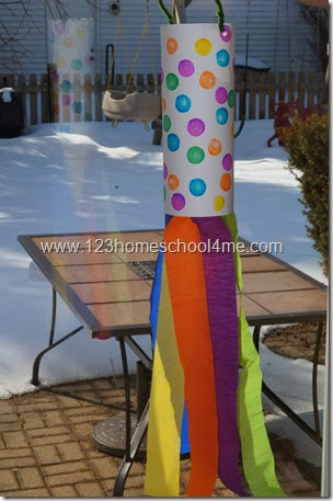 Here is your bright, pretty Windsock Craft for Preschoolers Here is your bright, pretty Windsock Craft for Preschoolers