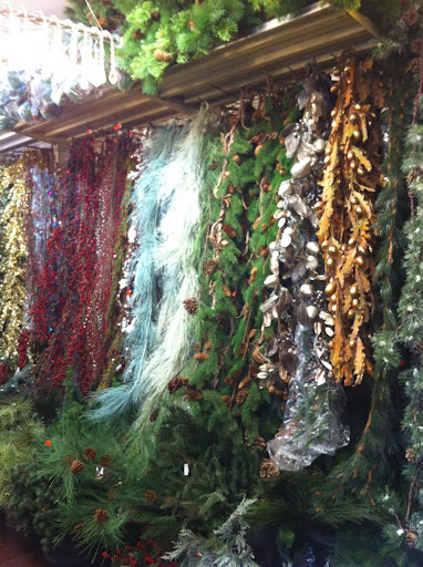 Other traditional holiday garlands are found in the shop too.