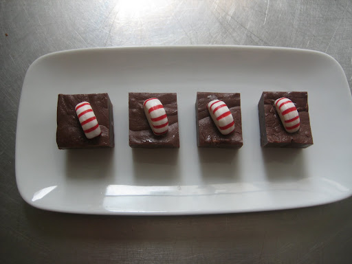 I LOVE chocolate and all things minty during the holiday season. Crushed peppermint candies are melted into this fudge to lend a subtle minty flavor.