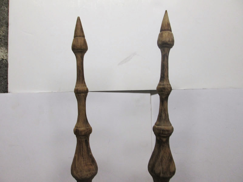 Wood Finial Pair