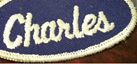 c0 embroidered name patch Charles