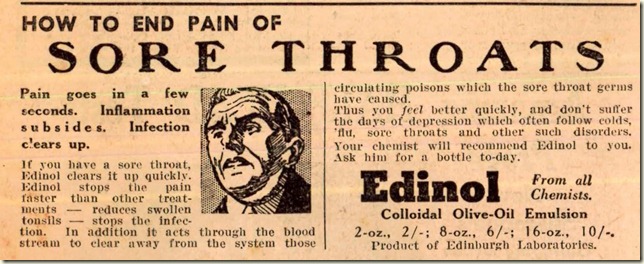 p 34 sore throat ad p 34 sore throat ad