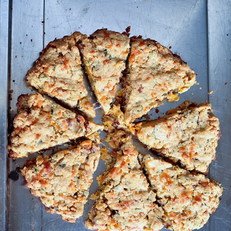 Bacon cheddar scones