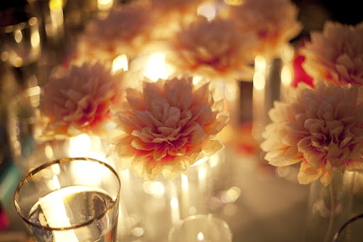 Danielle used hand-painted paper flowers as an extra special touch.
