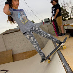 Ramp owner and Robs daughter getting vouge with this rock fakie. IMG_8792.jpg