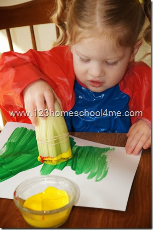 Painting Spring Flower with Celery Painting Spring Flower with Celery