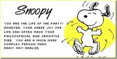 Peanuts Personality - Snoopy