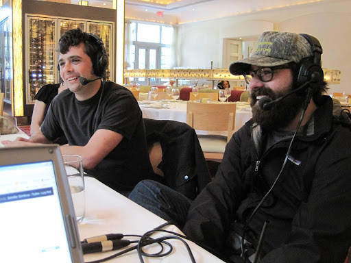 Chefs Jon Shook and Vinny Dotolo from Animal.  Their menu is meat-centric, we're talking pig ears, foie gras, and even spam.