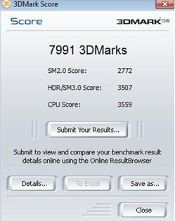 Sony Vaio E SVE15117 3DMark Score