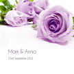 Purple Roses 2 Folded Invitation