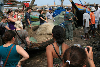 'Learning about the local fishing trade and community in Elmina.' Photo by Sandra Vu