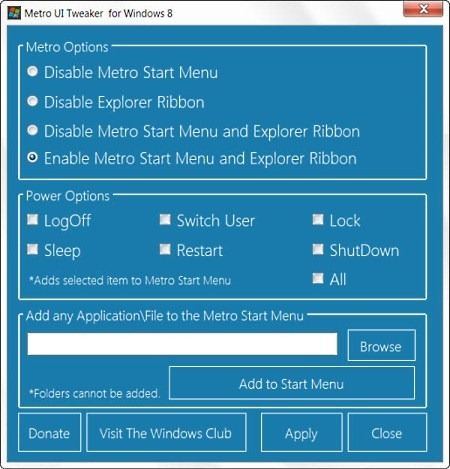Metro UI Tweaker para Windows 8