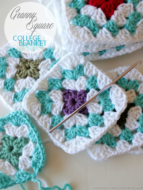 College Granny Square Blanket via homework (7) College Granny Square Blanket via homework (7)