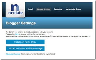 nrelate blogger manage settings