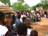 I was lucky enough that our last weekend in the village was also and mchongolo dancing weekend, and this is the crowd gathered to watch. South Africa - 530.jpg