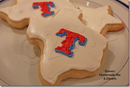 Texas Ranger T   state shape cookie copyright