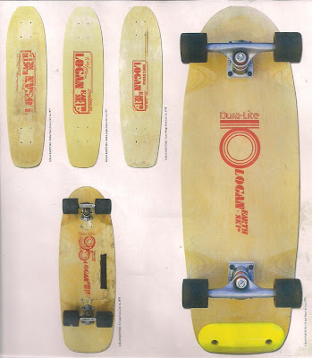 After the solid boards and then the kicktail was added them came the laminated boards as wide a 10"