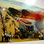 A painting in the Burger King at ELP- the old days at the bridge.