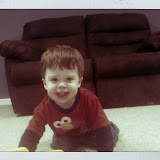 P.J. was off the walls, I couldn't keep up anymore, so I decided it was time to try out the FX Camera app. P.J. Playing with Android FX Camera