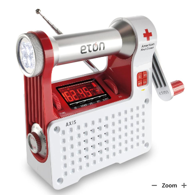 This multi-purpose weather radio/flashlight is a real life-saver. And you won't be worrying about it dying on you. It has a built in hand-crank that will power it in case the batteries die.  (brookstone.com)