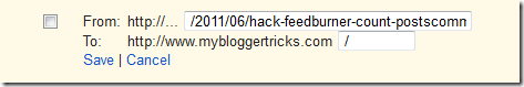 redirect posts in blogger