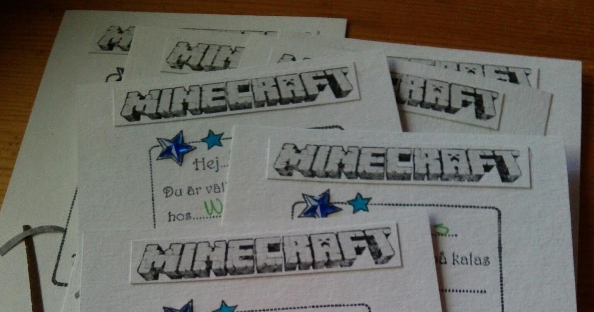 Papperslusen: Minecraft inbjudningskort