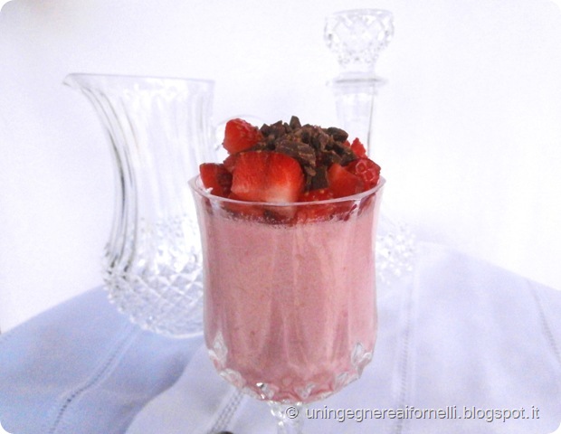 budino fragole cioccolato yogurt latte light finta panna cotta