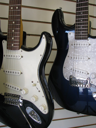 Hoover sells a wide variety of electric guitars. (Photo credit: Rebekah Clark)