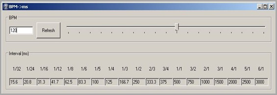 bpm -ms software freeware di conversione bpm -ms freeware