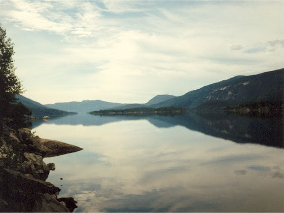 Panoramic view to Norwegian fjord
