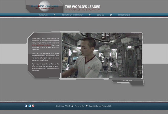 The Europa Report viral site