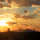 A Gorgeous Sunset With Kata Tjuta In The Shadows - Yulara, Australia