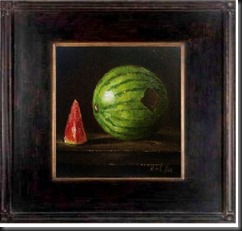 Watermelon and slice framed