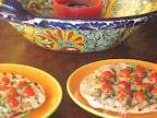 Steve's Talavera Pottery Pizza Presentation