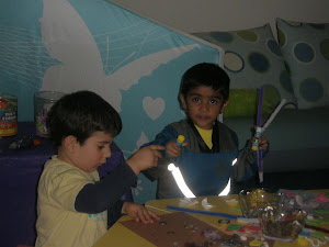 We made arts and crafts projects!!