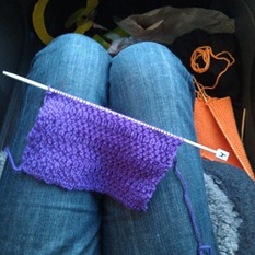 sort of seed stich... rib stitch when I forget where I'm up to. Oops.