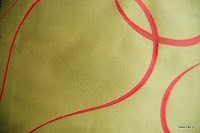 Luksusowa tkanina typu "tafta". Na zasłony, poduszki, narzuty, dekoracje. Dwustronna. Zielona, czerwona.