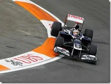 Maldonado nelle prove libere del gran premio d'Europa 2012