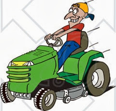 43147_man_driving_a_fast_green_riding_lawn_mower