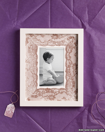 Lace Picture Frame Mat (marthastewart.com)