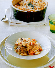Eggplant and polenta casserole