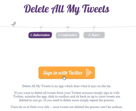 Delete All My Tweets (langkah pertama) Delete All My Tweets (langkah pertama)