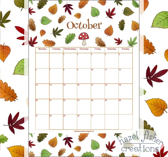 October 2014 free printable calendar autumn leaves hazel fisher creations October 2014 free printable calendar autumn leaves hazel fisher creations