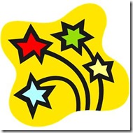 Four Shooting Stars from Microsoft Office Images Four Shooting Stars from Microsoft Office Images