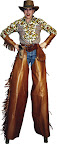 Cowgirl on stilts