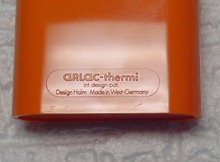 Arlac Thermi liquid crystal thermometer, orange imprint
