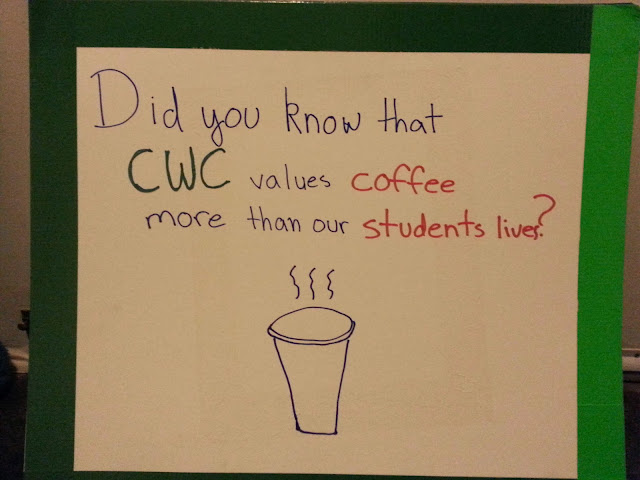 CWC values coffee more then students