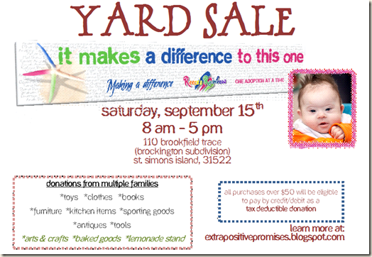 yard sale flyer